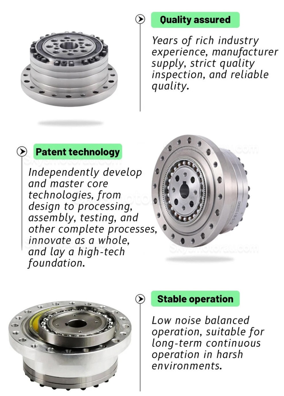CSF Series 50:1/80:1/100:1/120:1 Harmonic Gearbox for Stepper / Servo Motor